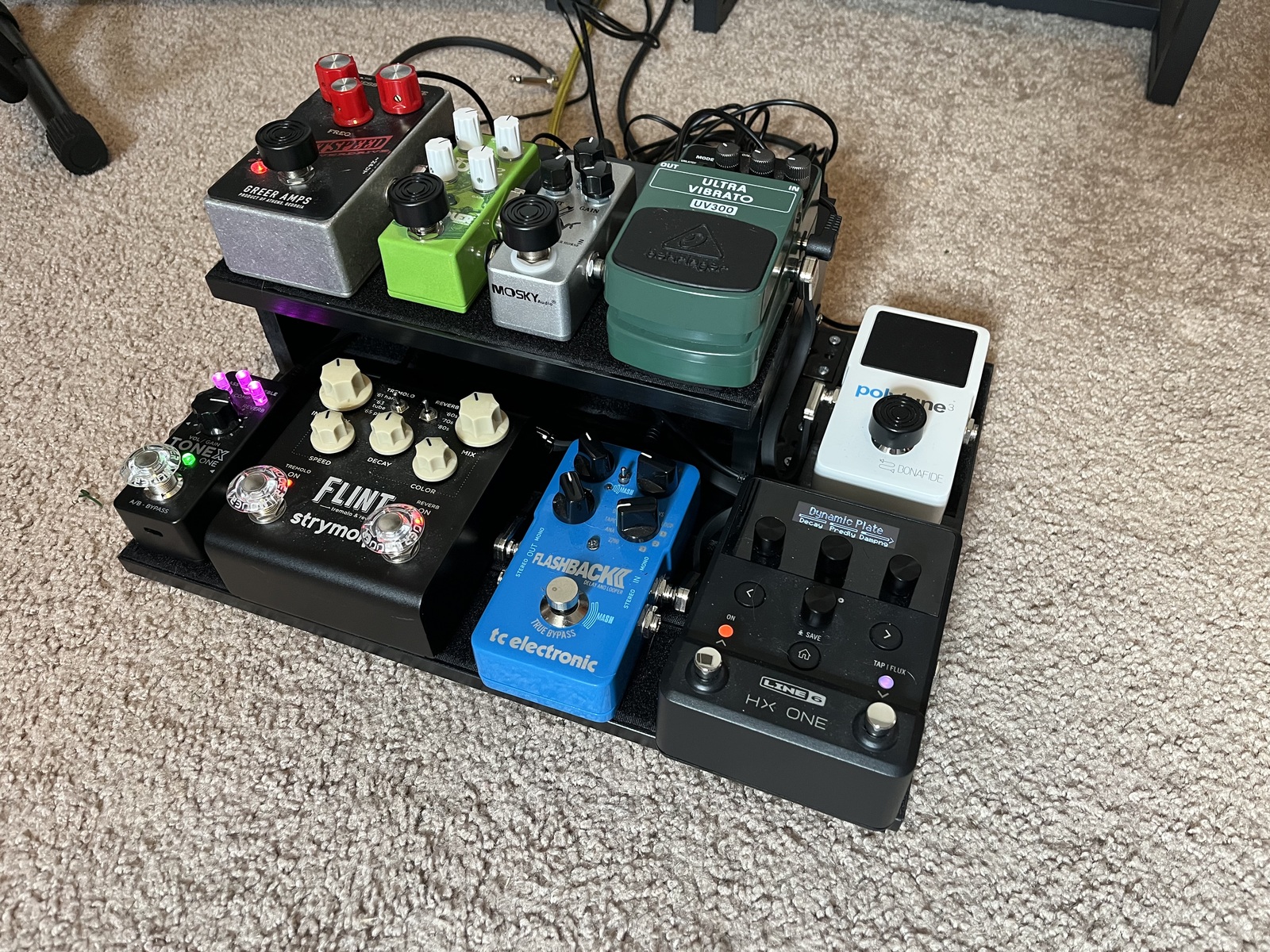 Country Pedalboard by timwasem featuring Line 6 HX One, IK Multimedia ToneX One, and TC Electronic PolyTune 3 and 6 more pieces of gear