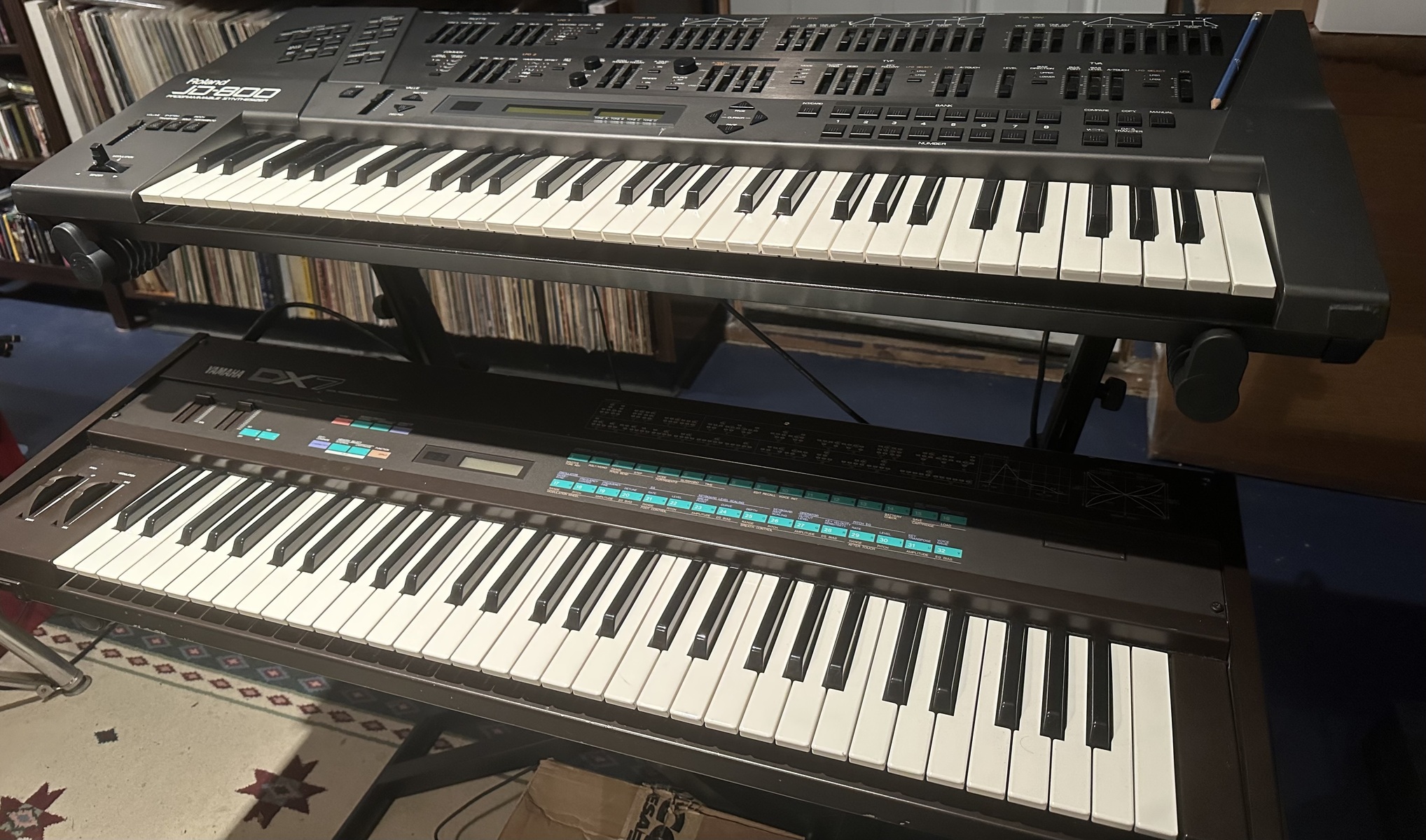 Electronic Studio Setup by colman_jones featuring Roland JD-800 and Yamaha DX7
