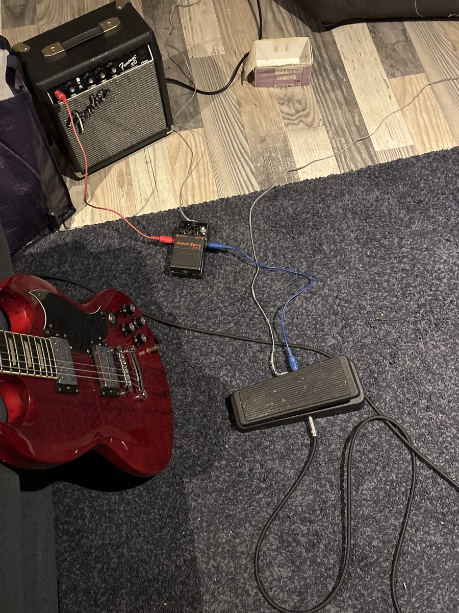 Metal Pedalboard by jxst_mania featuring Dunlop GCB-95 Cry Baby, Boss MT-2 Metal Zone, and Leo Jaymz LJDC-001 and 1 more piece of gear