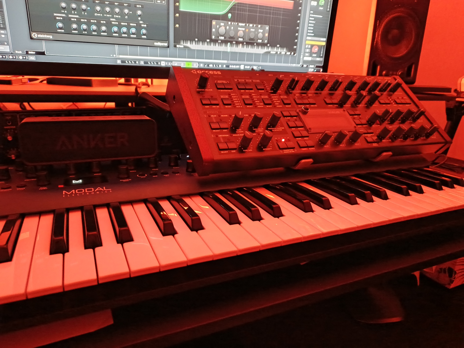 Electronic Studio Setup by unknownforce featuring Steinberg Cubase Pro 14, Modal Electronics Modal Cobalt 8X, and Access Virus TI Desktop and 1 more piece of gear
