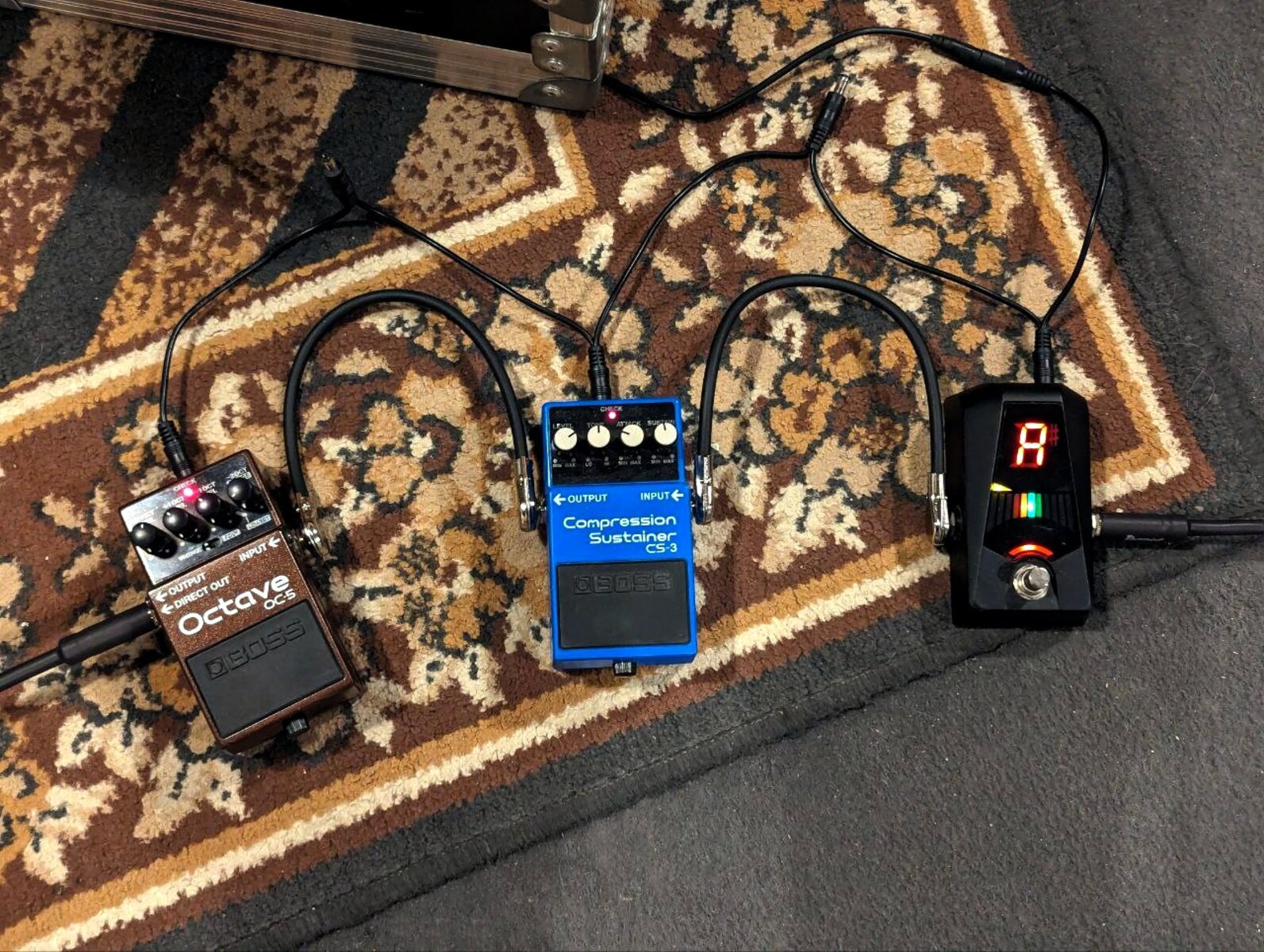 Boss Pedalboard by fishborvan featuring Boss OC-5 Octave, Boss CS-3 Compression Sustainer, and Korg Pitchblack Advance