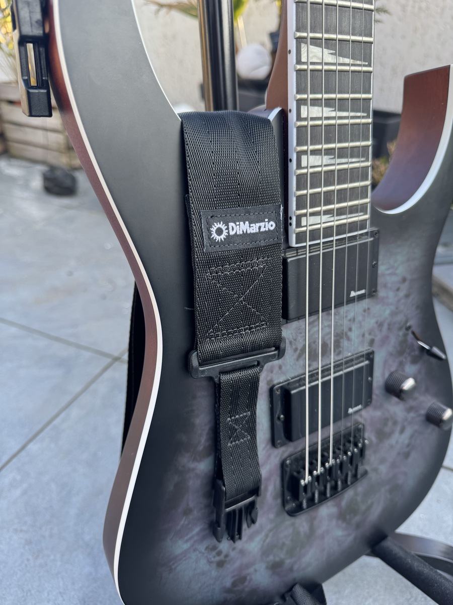 Metal Music Gear Setup by kamiguitar featuring DiMarzio ClipLock Strap, Gotoh VK3 Metal Knob Cosmo Black, and Ernie Ball Beefy Slinky Guitar Strings (11-54) and 1 more piece of gear