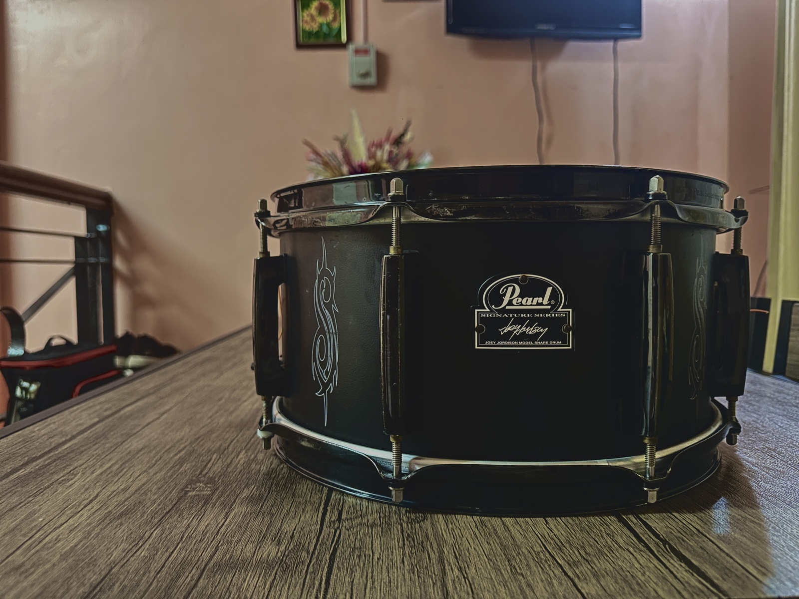 Drum Kit by florence featuring Pearl Joey Jordison Signature Snare Drum (JJ1365)