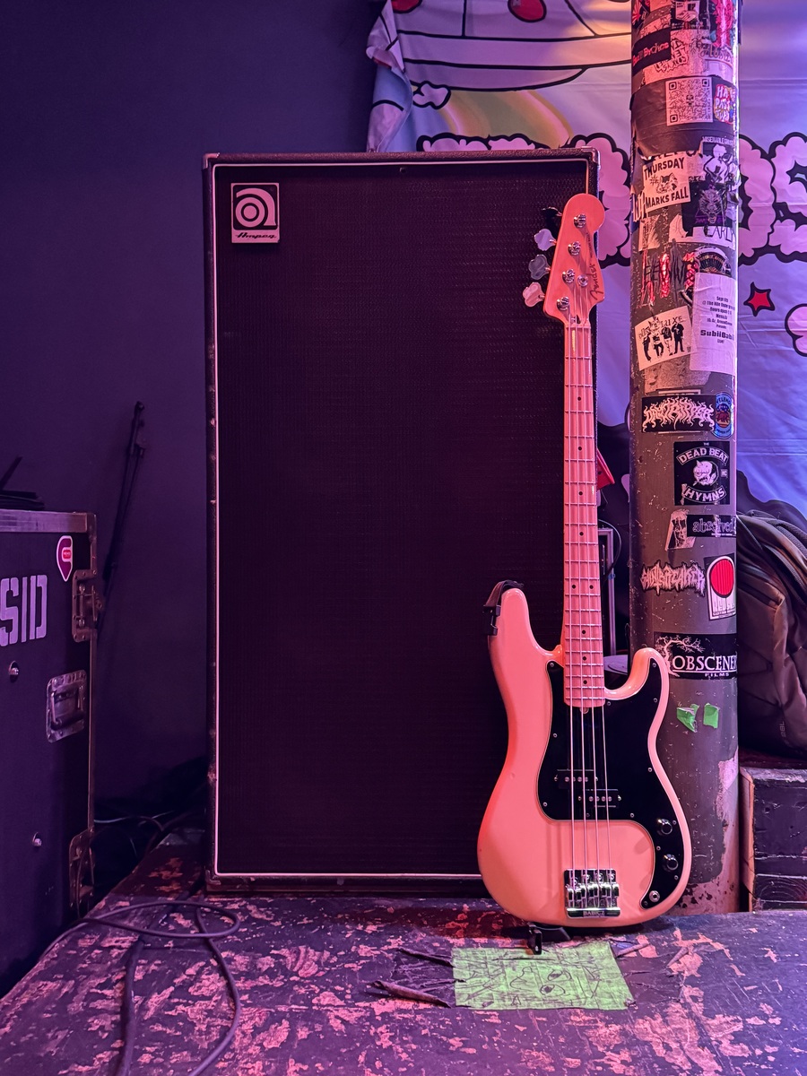 Metal Live Rig by patxdiaz featuring Fender Player Precision Bass, Ampeg SVT-810E 8x10 Bass Cabinet, and Babicz Full Contact Bass Bridge
