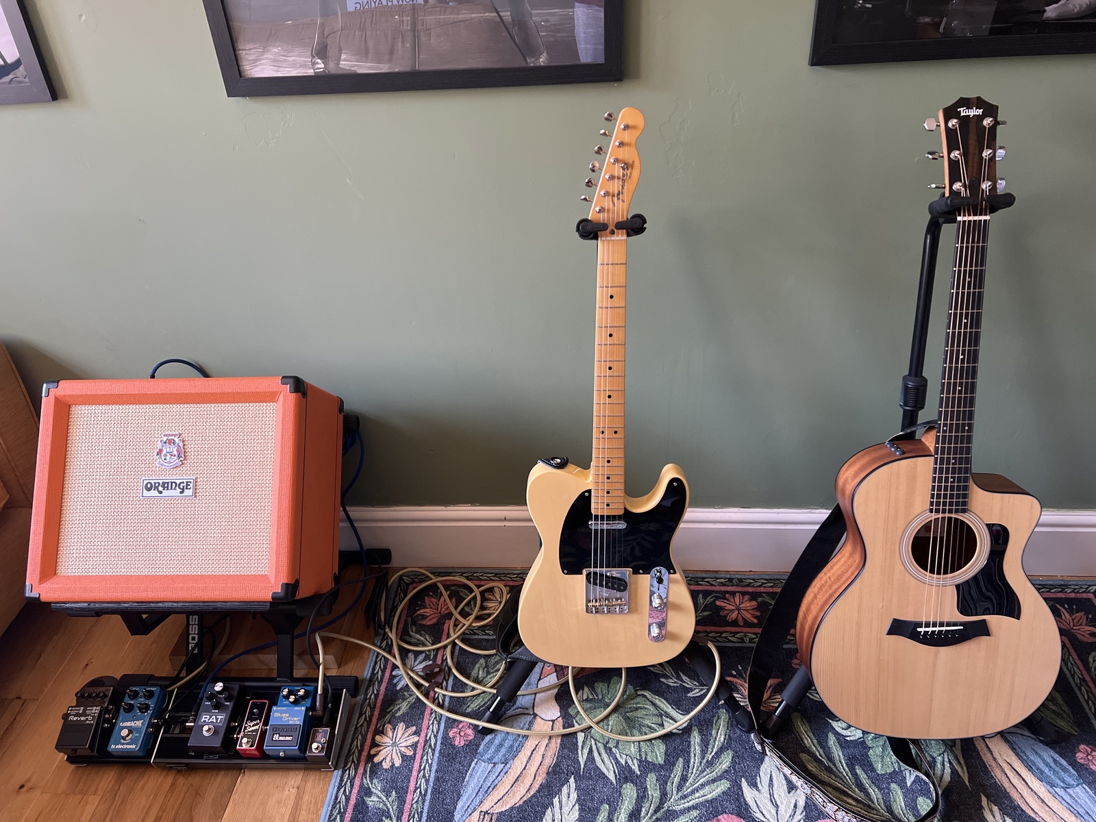 Jazz Pedalboard by magpye1 featuring Fender Custom Shop '52 Reissue Telecaster Relic, Taylor 114ce, and Orange Rocker 15