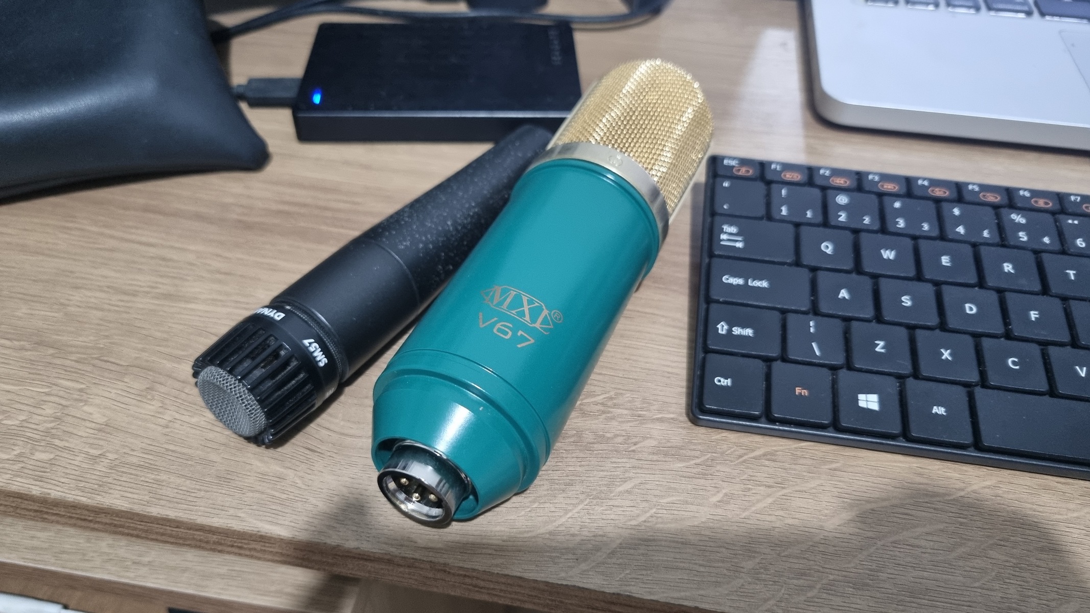 Electronic Studio Setup by joaoribeiro featuring MXL V67g Condenser Mic and Shure SM57