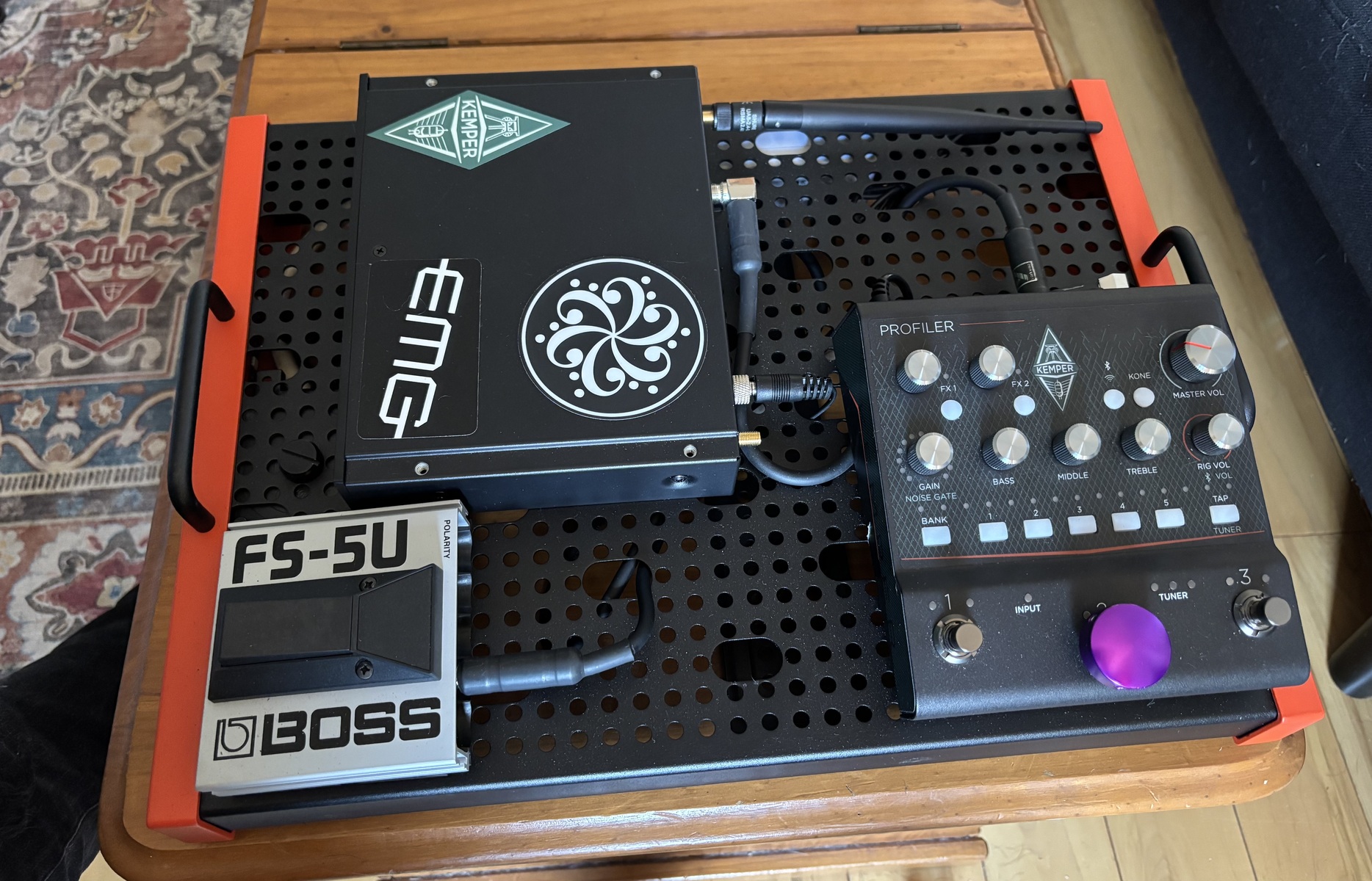 Pedalboard by jeremy_roy featuring Kemper Profiler Player, Temple Audio Design DUO 17, and Boss FS-5U and 1 more piece of gear