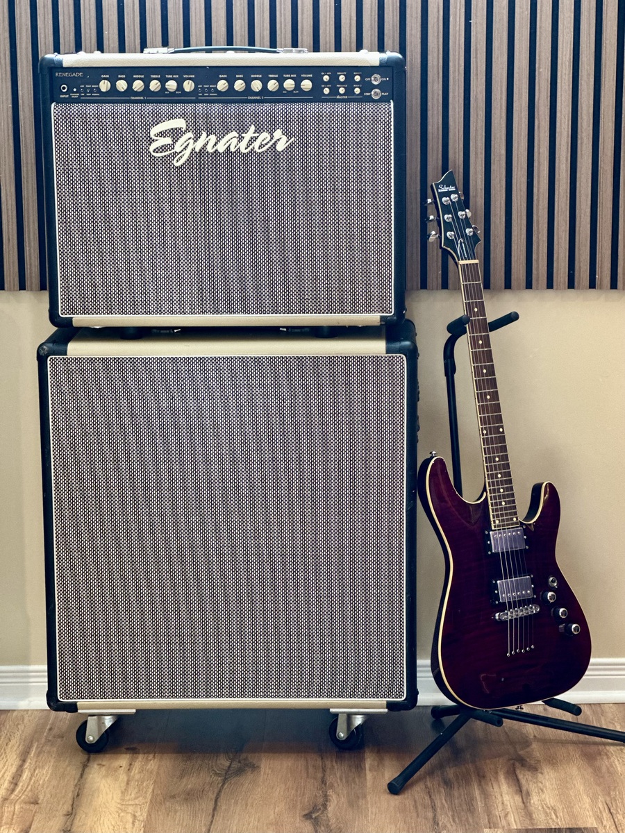 Egnater Amp Rig by davidjtessier featuring Schecter Diamond Series C-1 Standard and Egnater Renegade 112 Combo Amplifier