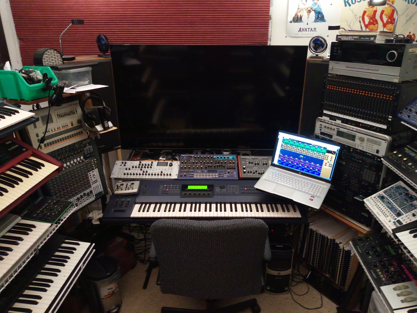 Electronic Studio Setup by dkdivedude featuring Yamaha EX5 Synthesizer Workstation, Korg Radias Rack, and Roland JP-8080 Synthesizer Module and 1 more piece of gear