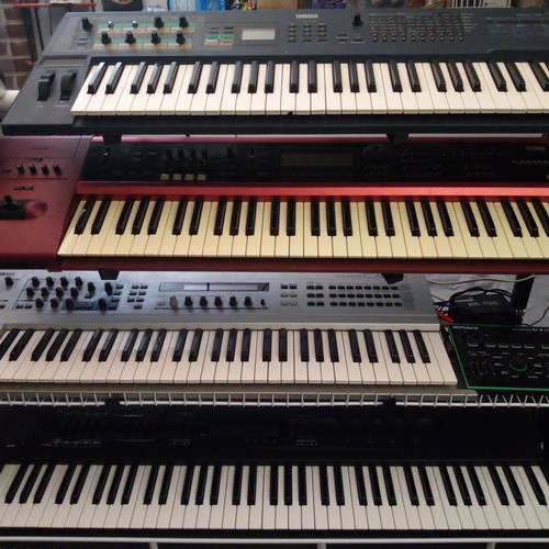 Photo of Alesis QuadraSynth and more gear in a synths