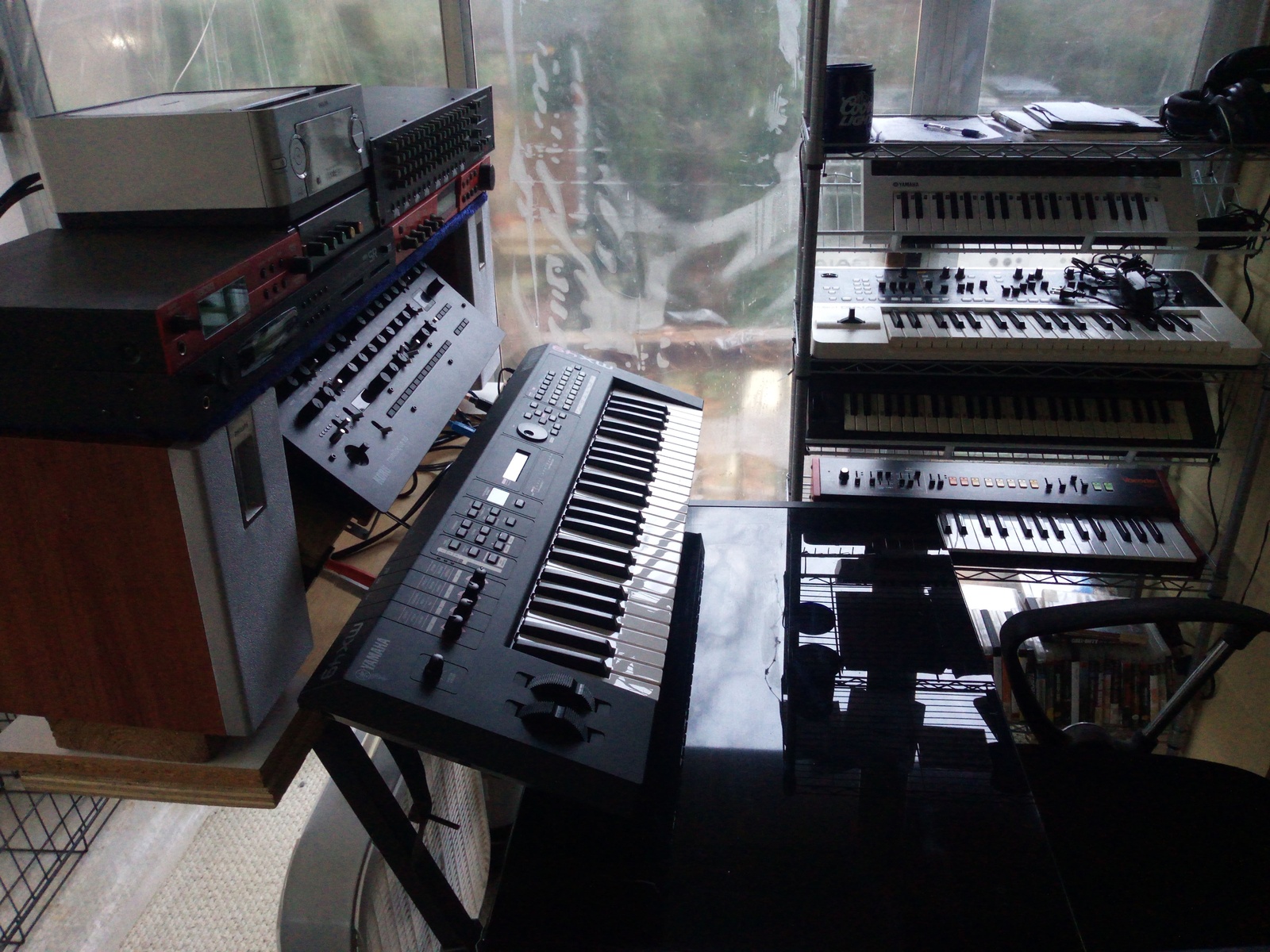 Electronic Studio Setup by dkdivedude featuring Boss VF-1: Multiple Effects Processor, Boss RCE-10, and KORG Wavestation SR and 8 more pieces of gear
