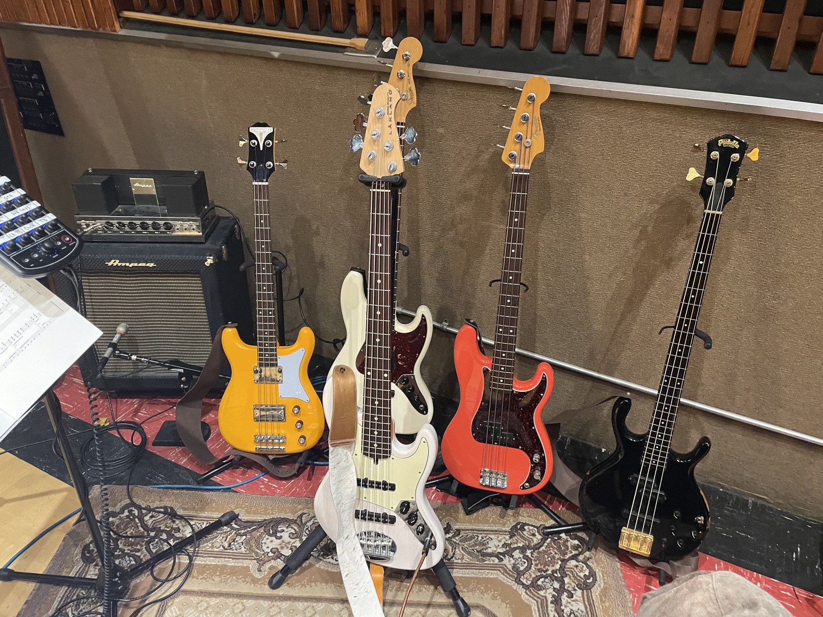 Studio Setup by timlandersbass featuring Fender Jazz Bass, Fender Precision Bass, and Pedulla Fuzz Fretless and 3 more pieces of gear