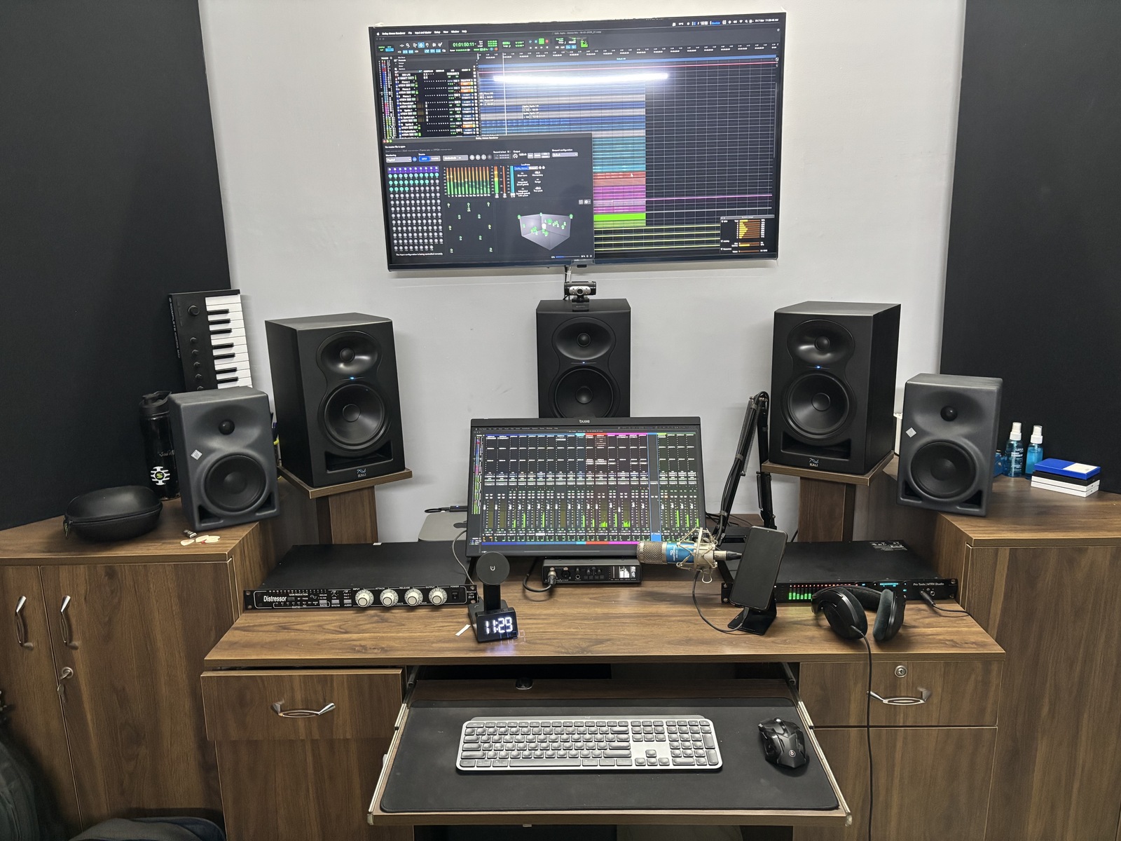 Electronic Studio Setup by vaibhavahuja featuring Kali Audio LP-6 Studio Monitors, Kali Audio Lp-6 V2 (2nd Wave), and Neumann KH 120 Active Studio Monitor and 7 more pieces of gear