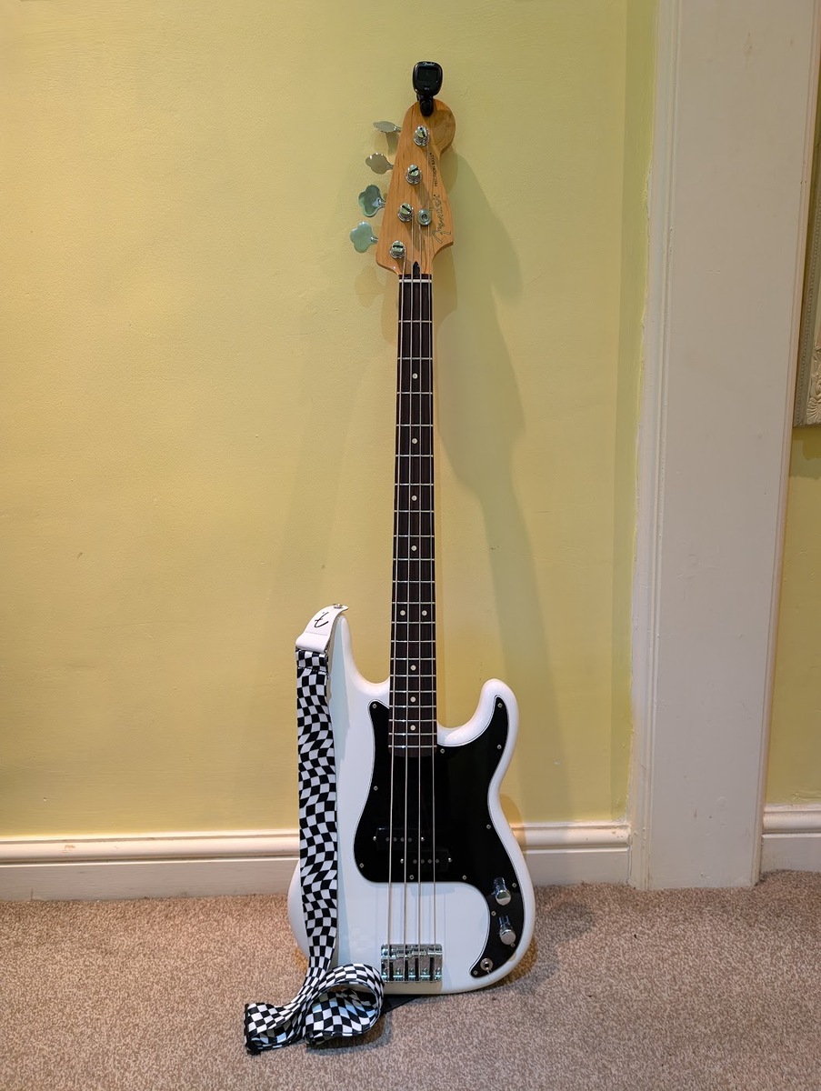 Bass Rig by jdmattinson featuring Fender Player II Precision Bass and Fender Wavy Checkerboard Guitar Strap - Gray and Black, 2-inch