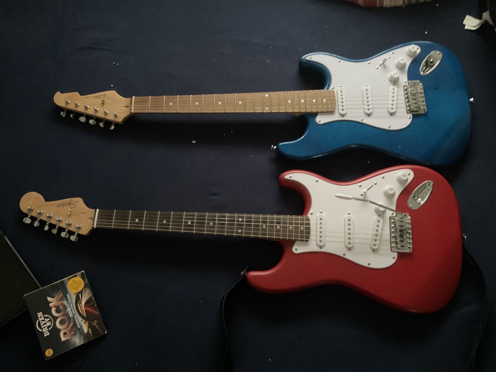 Music Gear Setup by darian_dittmer featuring MSA Vision Stratocaster and Squier Debut Series Stratocaster