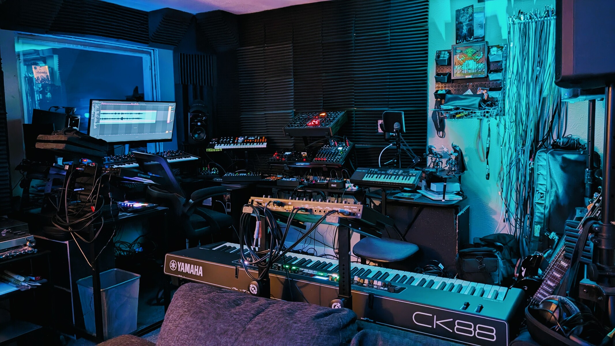 Electronic Studio Setup by freezeetch featuring Yamaha CK88, Native Instruments Traktor Kontrol S3 4-Channel DJ Controller, and Ableton Move Standalone Instrument and 29 more pieces of gear