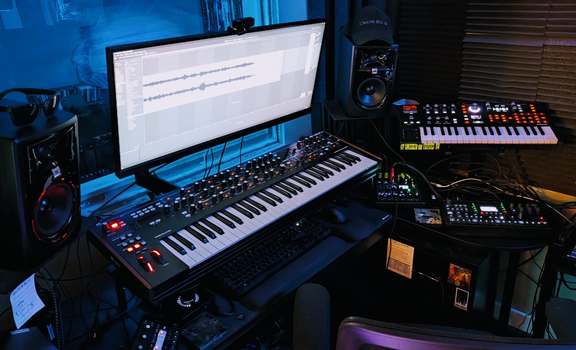 Electronic Studio Setup by freezeetch featuring JBL 305P MkII Powered 5" Two-Way Studio Monitor, Novation Summit, and Ableton Live 12 Suite and 6 more pieces of gear