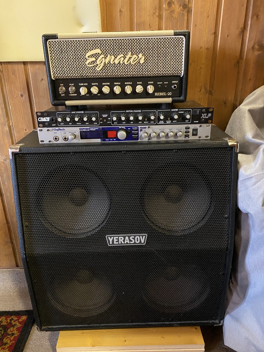 Metal Studio Setup by rottennik featuring DigiTech GSP1101 Multi-Effects Preamp & Processor, Crate G130C XL, and Egnater Rebel 20 Head
