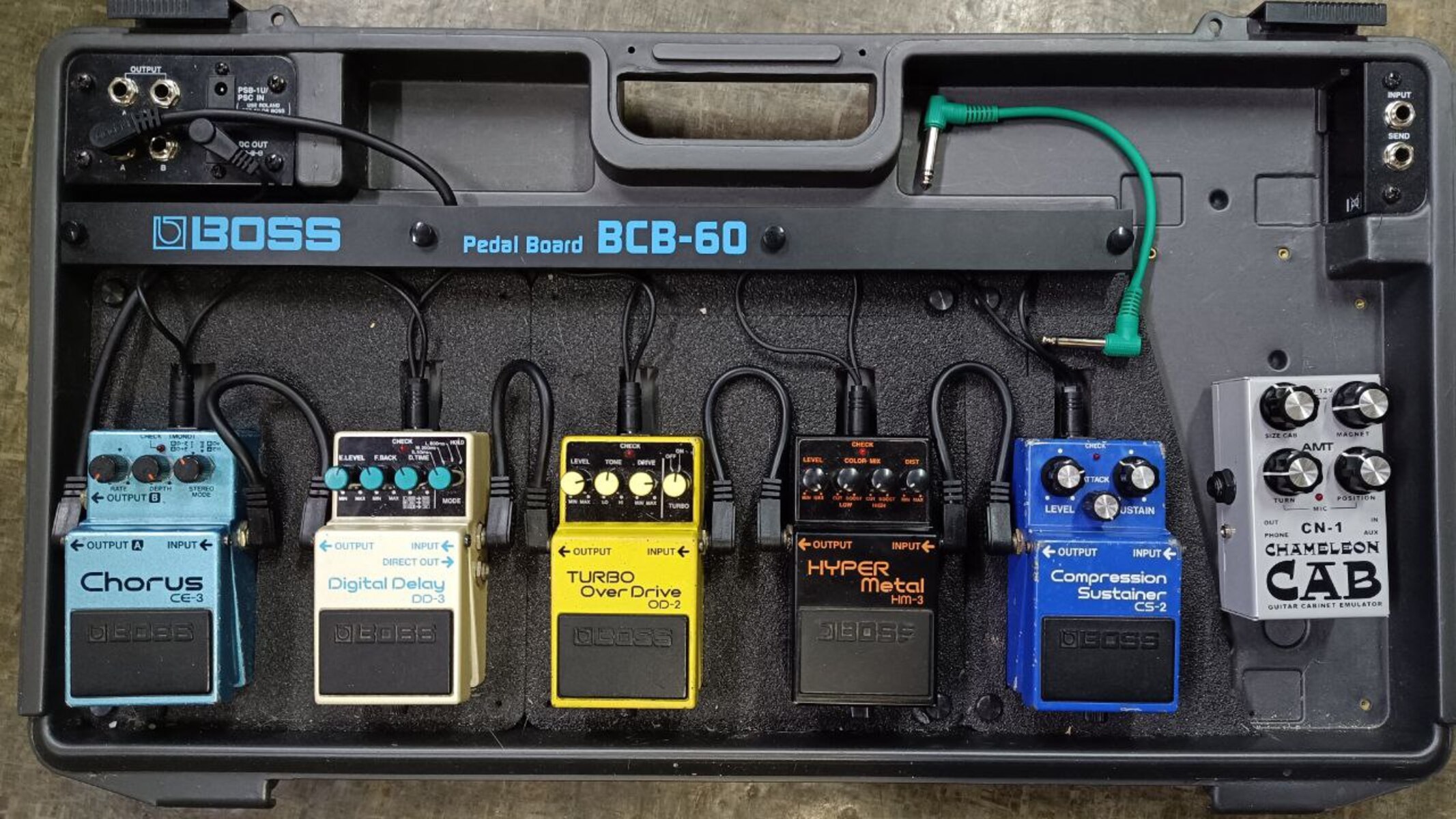 Boss Pedalboard by yusmars featuring Boss BCB-60, AMT CAB CN-1, and Boss CS-2 Compression Sustainer and 4 more pieces of gear