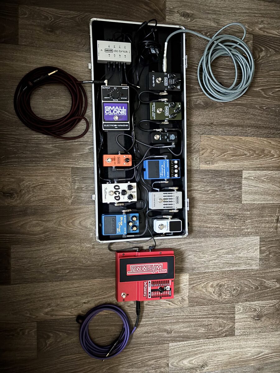 MXR Pedalboard by asouthiseng1 featuring DigiTech WH-5 Whammy V, TC Electronic PolyTune 3 Mini, and MXR M109S Six Band EQ and 9 more pieces of gear