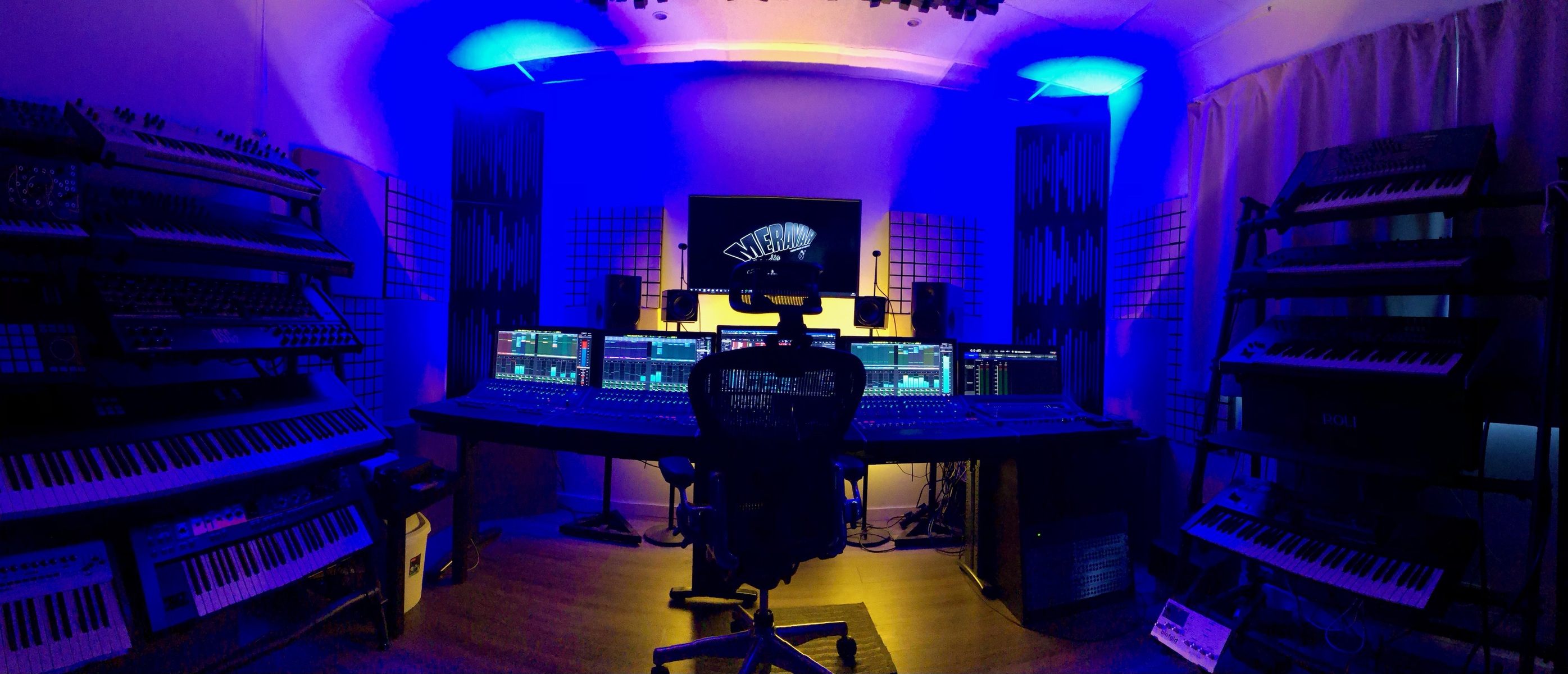 Electronic Studio Setup by sammy_merayah featuring Yamaha Nuage, Dynaudio BM15A, and Dynaudio 18S Dual 9.5 inch Powered Studio Subwoofer and 46 more pieces of gear
