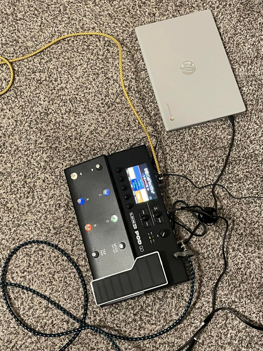 Metal Pedalboard by devin_ian_schramm featuring Line 6 POD Go