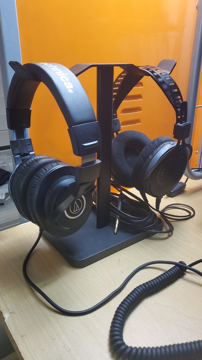 Electronic Studio Setup by orcasynth featuring Audio-Technica ATH-M40x and Audio-Technica ATH-R70xa Open-back Reference Headphones
