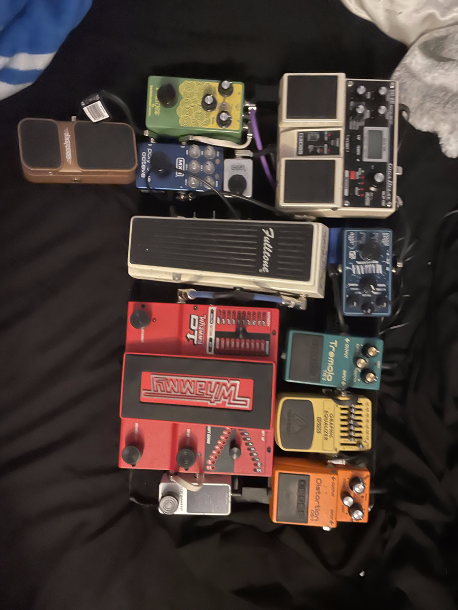 Pedalboard by thepancakeuni featuring Donner DT Deluxe Guitar Tuner, DigiTech Whammy DT, and Fulltone MDV-2 Mini Deja Vibe 2 and 11 more pieces of gear