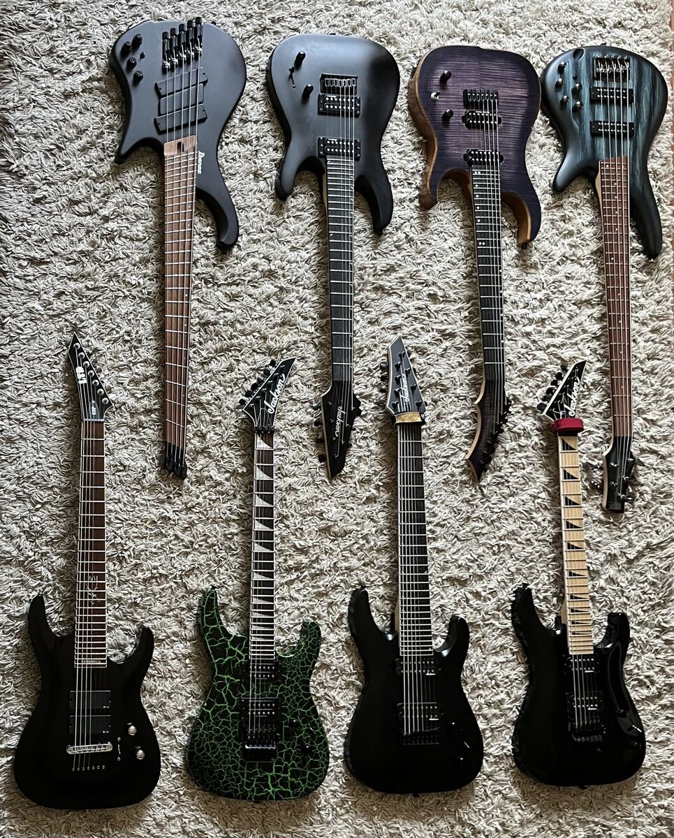 Metal Music Gear Setup by skoico featuring ESP LTD SC-607B 7-String Baritone Guitar, Jackson Soloist, and Jackson JS22-7 Dinky and 5 more pieces of gear