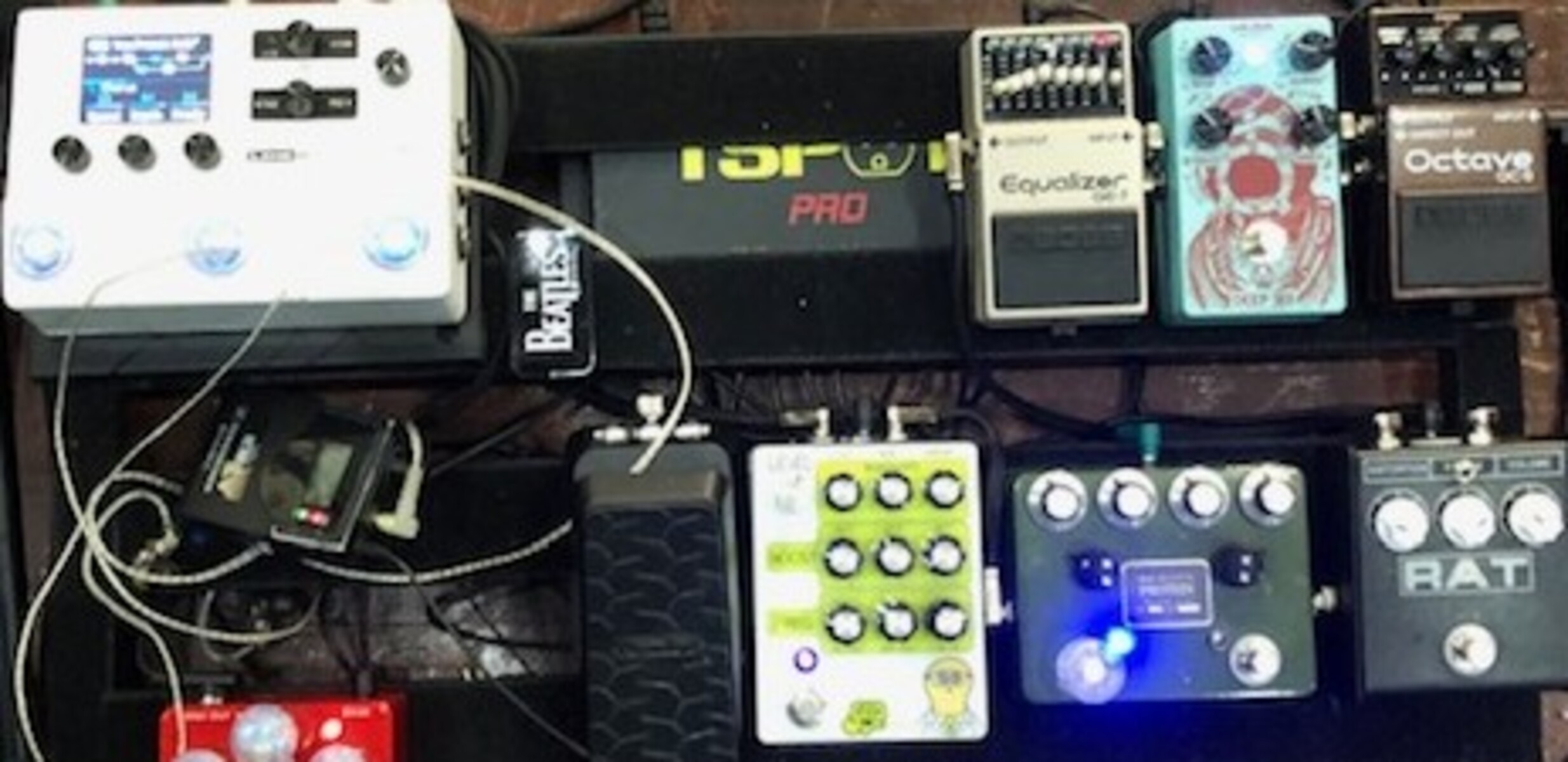 Boss Pedalboard by cedargladeguitars featuring Boss GE-7 Graphic Equalizer and Line 6 HX Stomp Guitar Multi-Effects Floor Processor