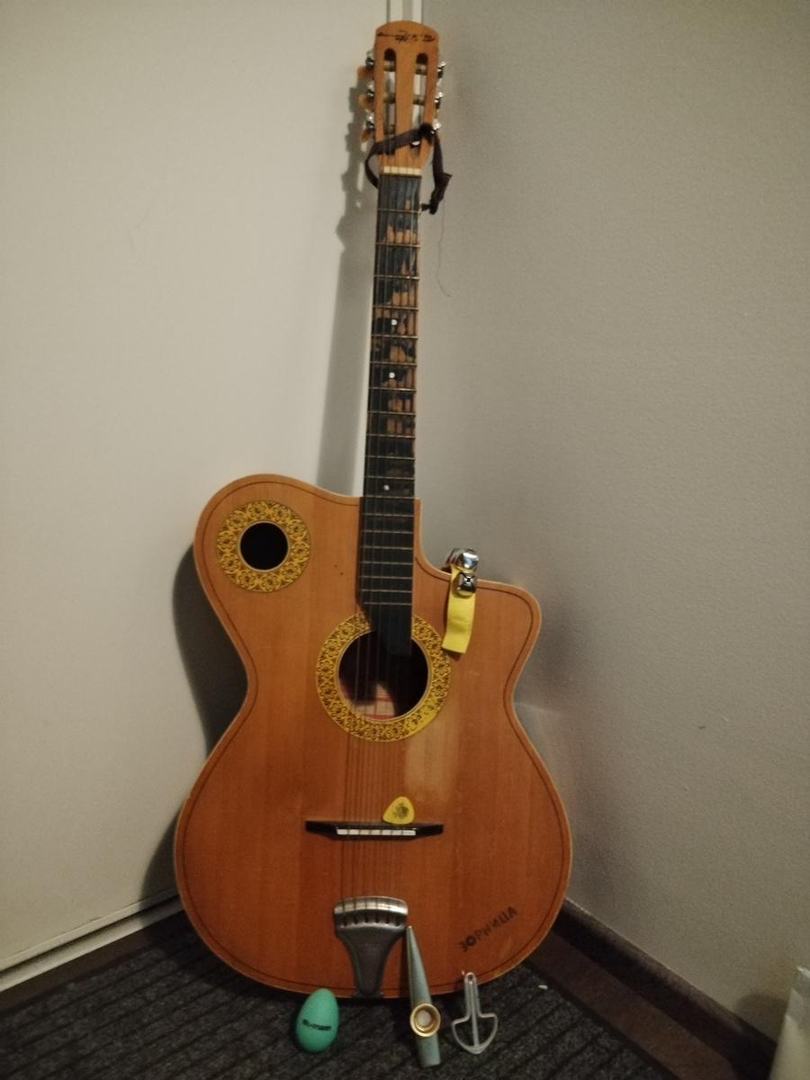 Music Gear Setup by akeseraine featuring Kremona Kazanlik Zornitsa, Dunlop Tortex Standard 0.73mm Guitar Picks, and Goldon Wrist Bells Model 33400 and 3 more pieces of gear