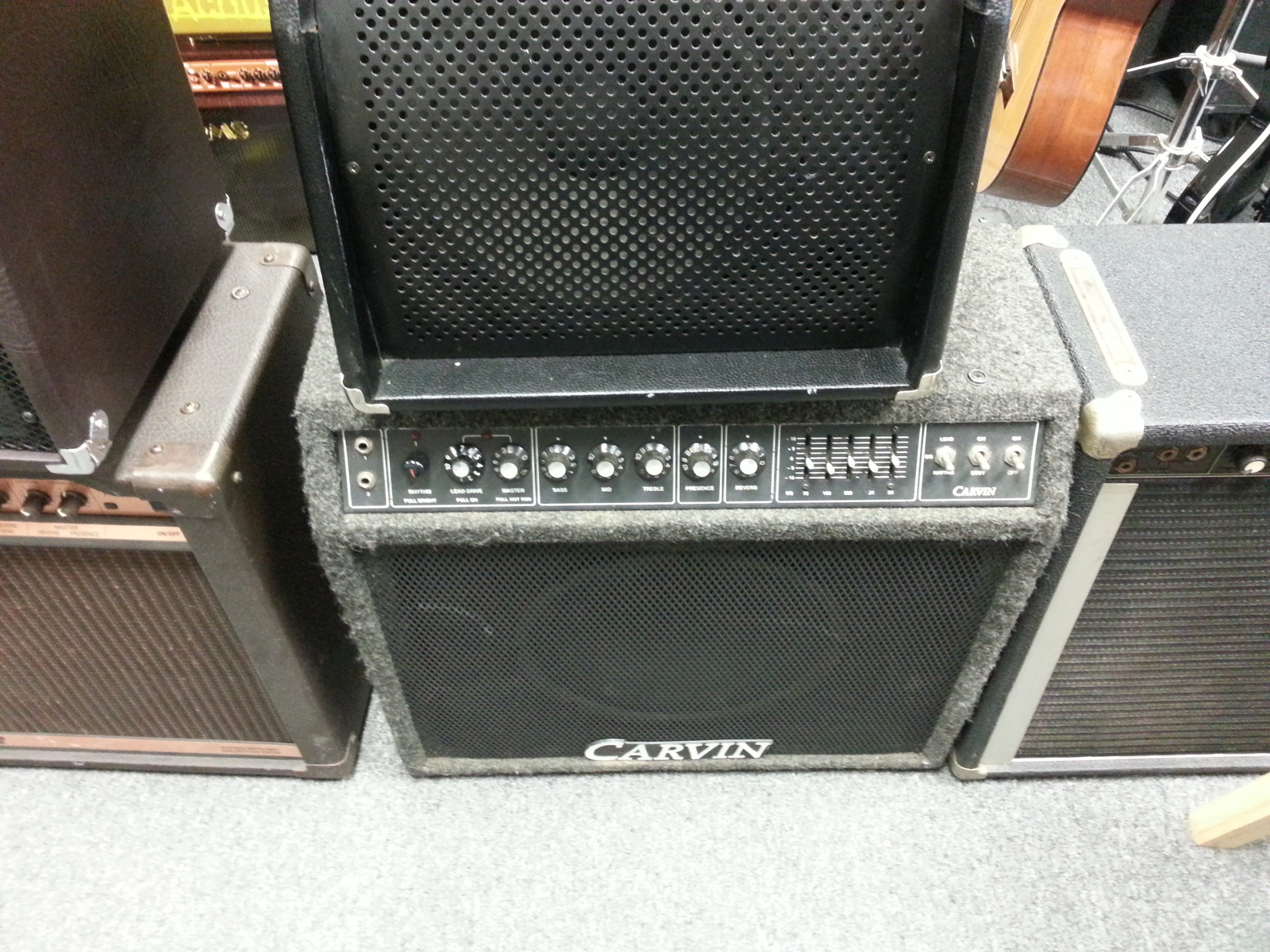 Amp Rig by cedargladeguitars featuring Carvin X-100 100 Watt 12" Guitar Combo Amplifier