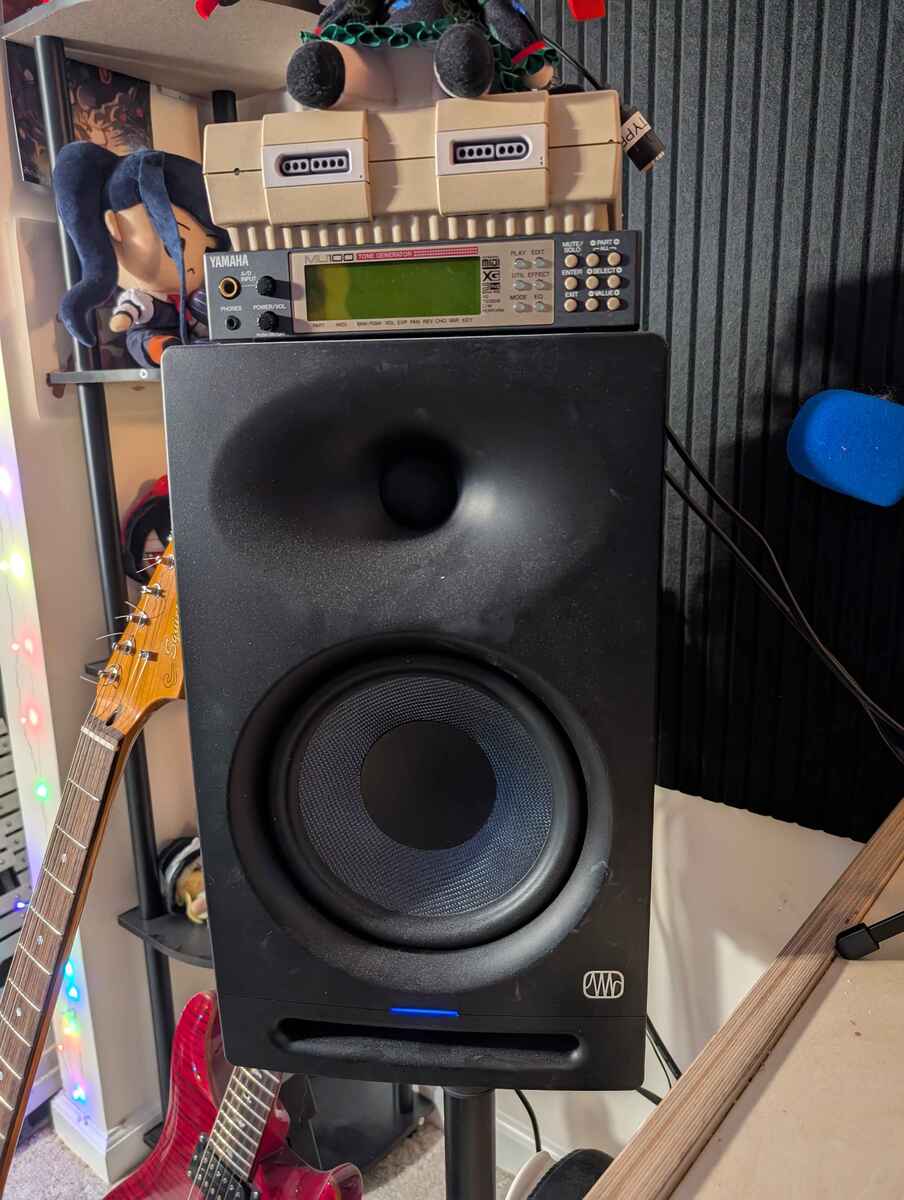 Yamaha Studio Setup by bleepmusic featuring PreSonus Eris Studio 8 8-inch Powered Studio Monitor and Yamaha MU10