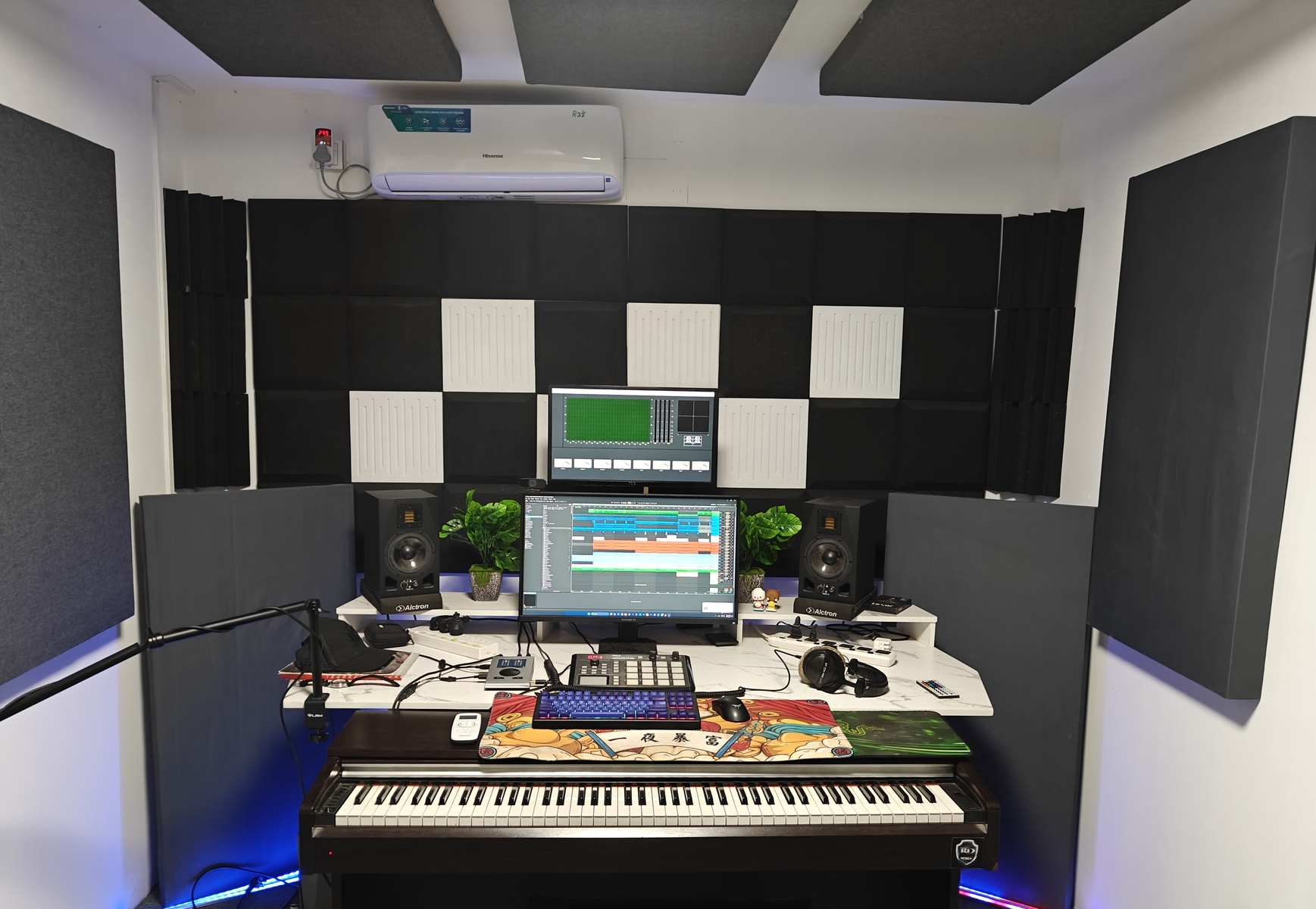 Electronic DJ Setup by rightdbeatz featuring ADAM Audio A5X Powered Studio Monitor, Korg PadKONTROL USB Drum Pad Studio Controller, and RME Babyface Pro FS and 2 more pieces of gear