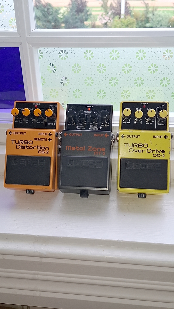 Pedalboard by lars_gustav_larsson featuring Boss OD-2 Turbo OverDrive, Boss DS-2 Turbo Distortion, and Boss MT-2 Metal Zone