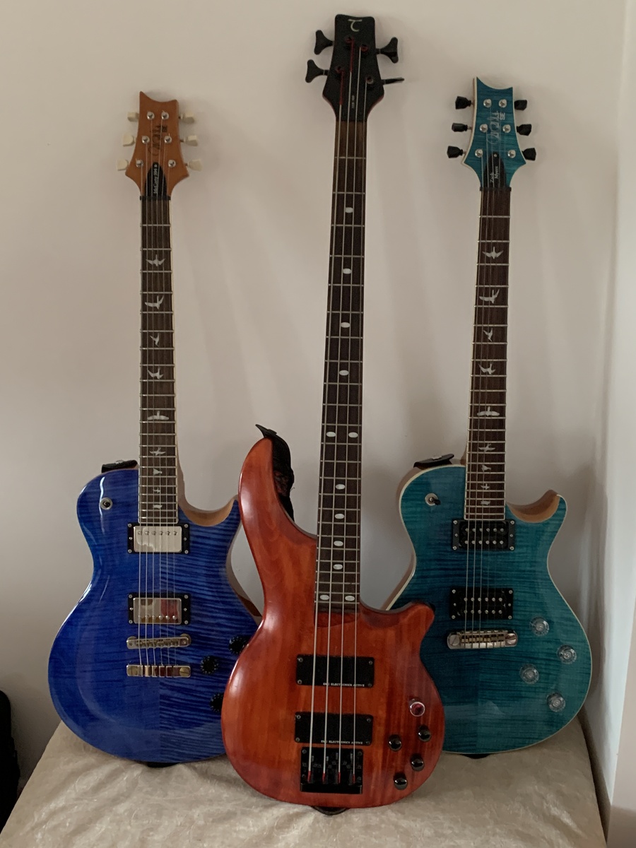 PRS Music Gear Setup by matt_allison featuring PRS McCarty Singlecut 594, 2021 PRS Zach Myers Signature SE, and Tanglewood TEB-100 Bass Guitar