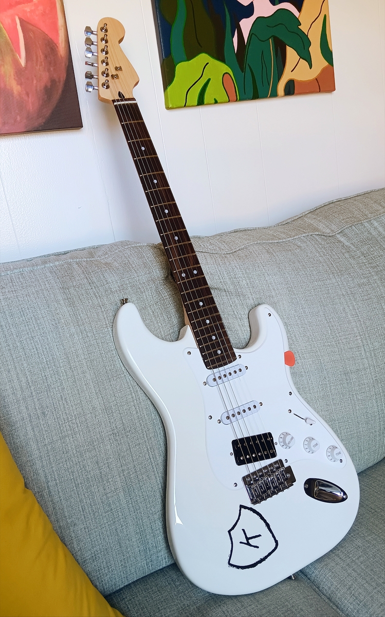Music Gear Setup by memoryloop featuring Dunlop Tortex Standard 0.60mm Guitar Picks, Fleor Humbucker, and Musiclily Pro 8-Hole Pickguard - 1 Ply and 2 more pieces of gear