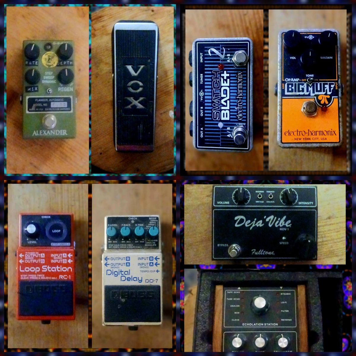 Pedalboard by re3el featuring Fulltone Mini DejaVibe MDV-1, Boss DD-7 Digital Delay, and Boss RC-1 Loop Station and 5 more pieces of gear
