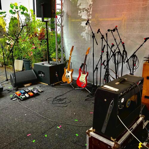 Photo of Fender AB668 "Silverface" Pro Reverb and more gear in a live