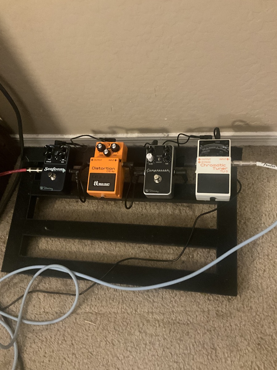 Boss Pedalboard by stu89 featuring Boss TU-3 Chromatic Tuner, Keeley Compressor Plus, and Boss DS-1W Distortion Waza Craft and 1 more piece of gear