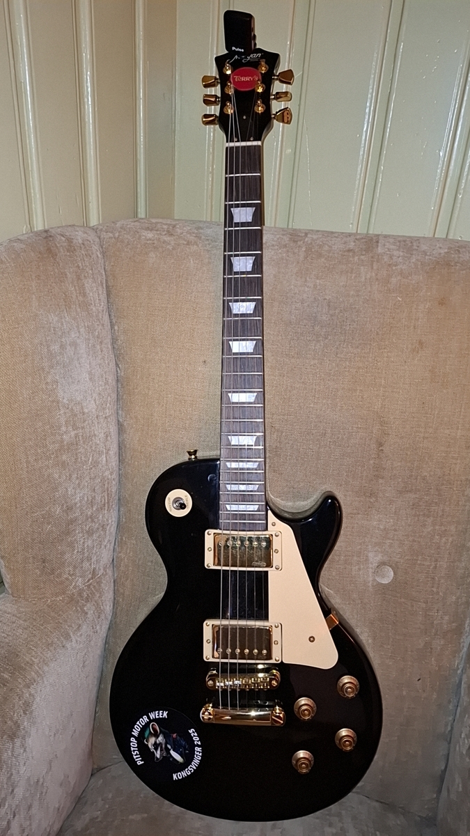 Metal Pedalboard by lars_gustav_larsson featuring Morgan Guitars (Norway) Legend Series LP 40 GP, Pulse TU-14B Clip-on Tuner, and Ernie Ball Super Slinky Guitar Strings (9-42)