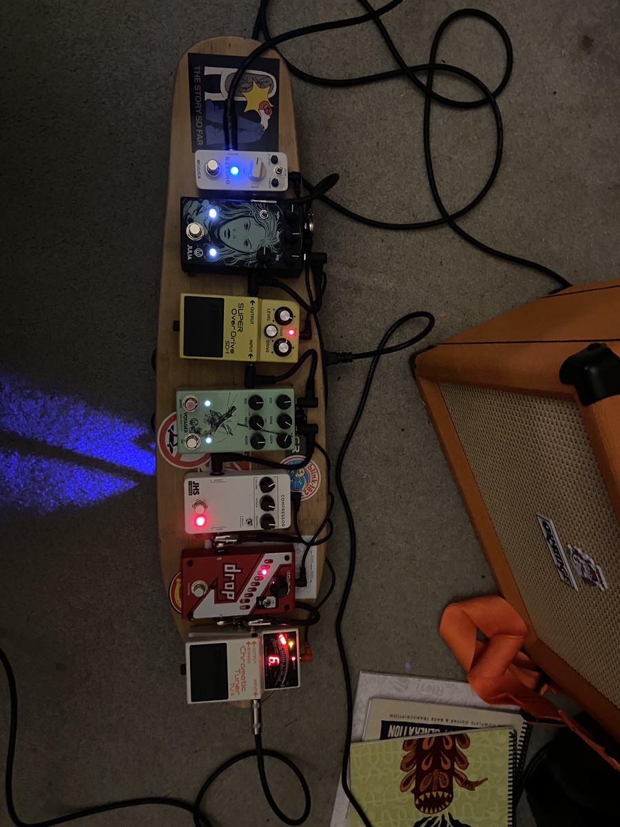 Pedalboard by andrew_d featuring Boss TU-3 Chromatic Tuner, DigiTech Drop, and Truetone 1 Spot Pro CS12 and 6 more pieces of gear