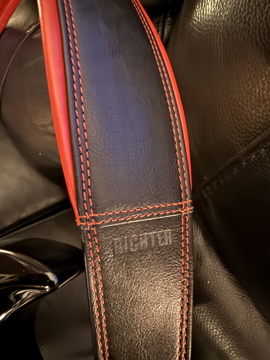 Music Gear Setup by callummccaul featuring Richter Straps Springbreak I Nappa Guitar Strap Black/Red