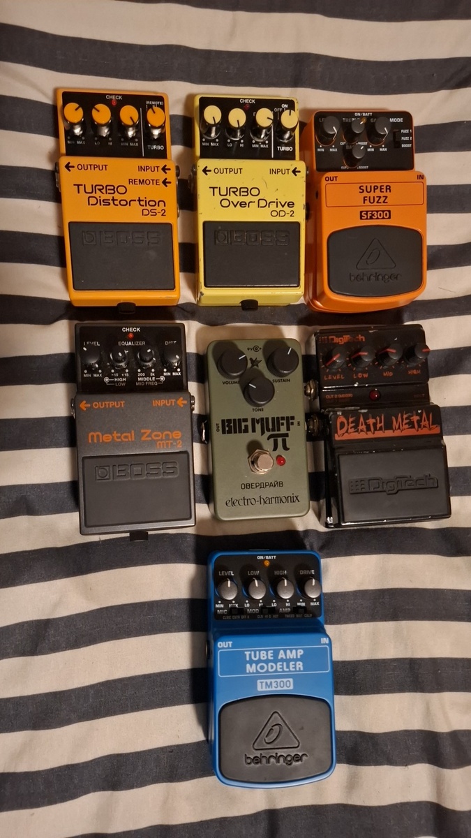 Boss Pedalboard by lars_gustav_larsson featuring Boss DS-2 Turbo Distortion, Boss OD-2 Turbo OverDrive, and Behringer SF300 Super Fuzz and 4 more pieces of gear