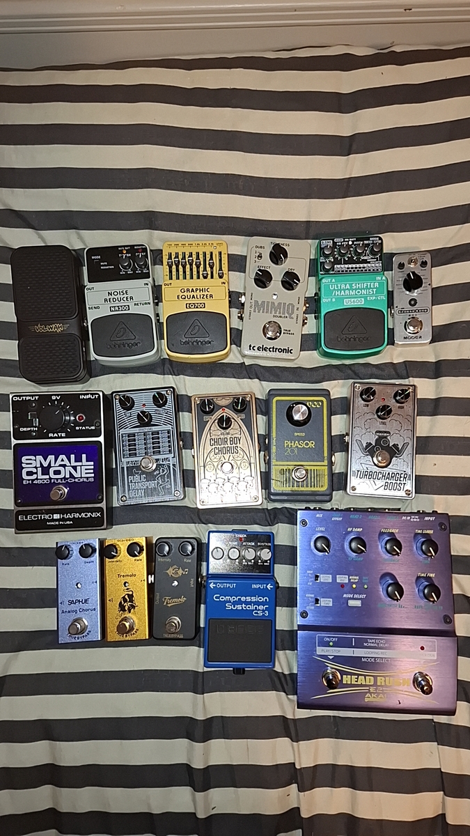 Pedalboard by lars_gustav_larsson featuring Sonicake VolWah, Behringer NR300 Noise Reducer, and Behringer EQ700 Graphic Equalizer and 12 more pieces of gear