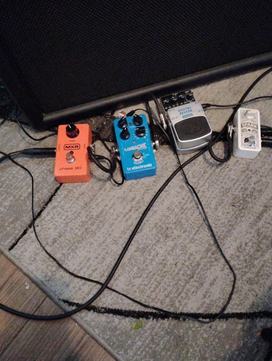Metal Music Gear Setup by flamemaple featuring TC Electronic Spark Mini Booster, Behringer DR600 Digital Reverb, and TC Electronic Flashback Delay and 1 more piece of gear