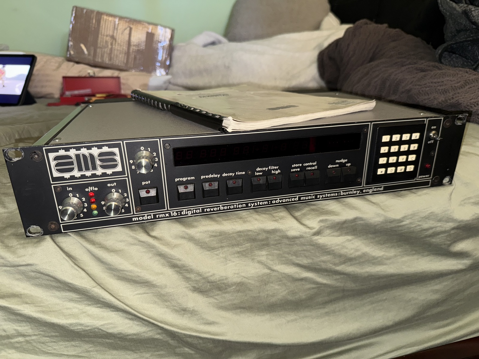 Electronic Studio Setup by artbarsnstripes featuring AMS RMX16 Digital Reverberation System