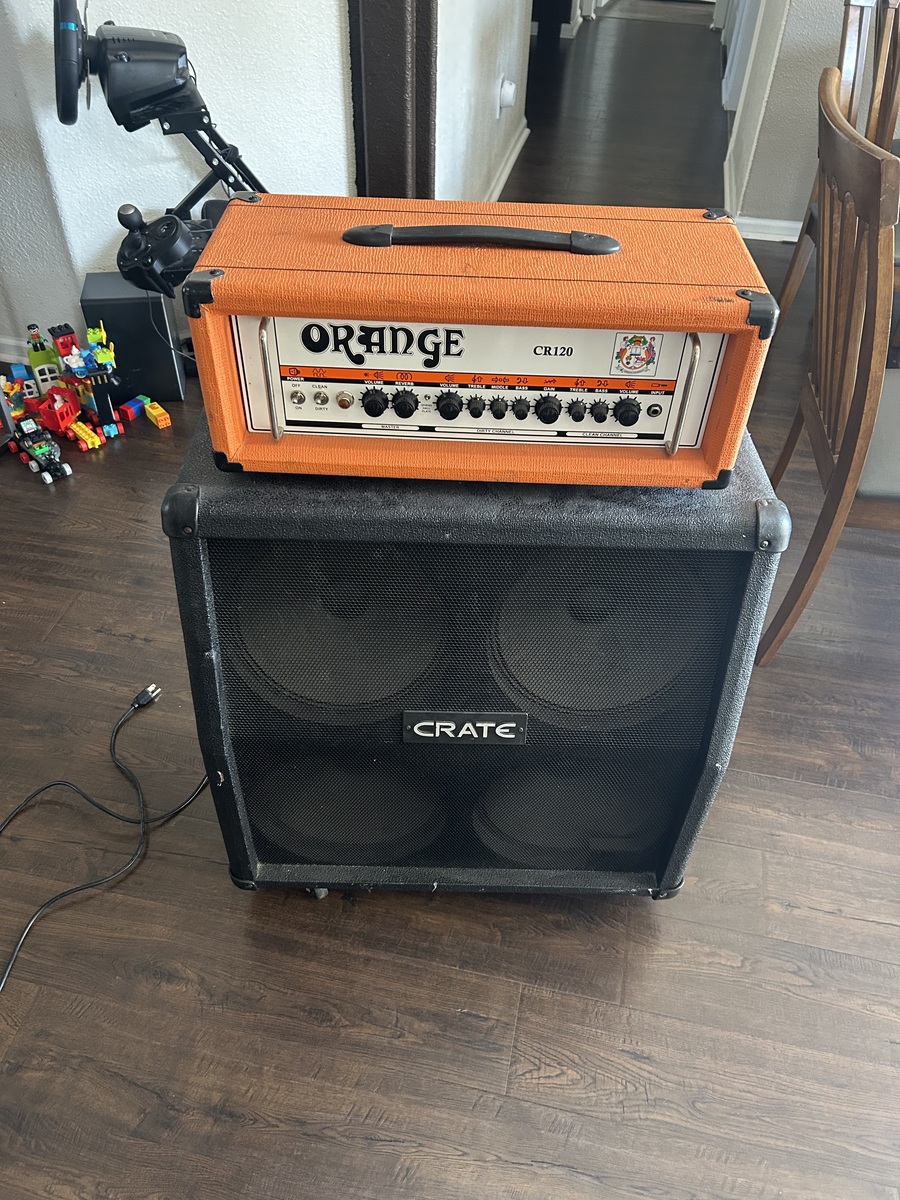 Crate Amp Rig by jair_epp featuring Crate GT412ST Guitar Speaker Cabinet (300 Watts, 4x12") and Orange CR120