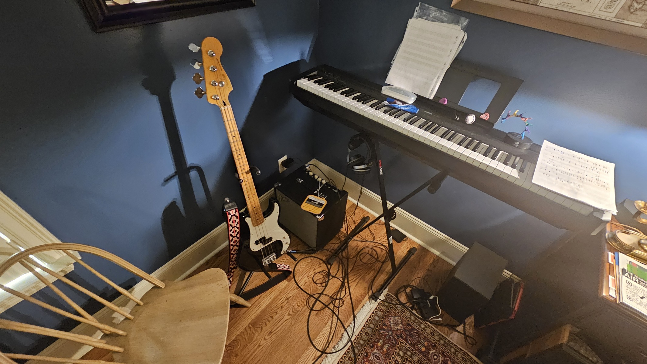 Metal Amp Rig by the_atomicpunk featuring Yamaha P-45 B, Fender Player II Precision Bass, and Fender Rumble 25