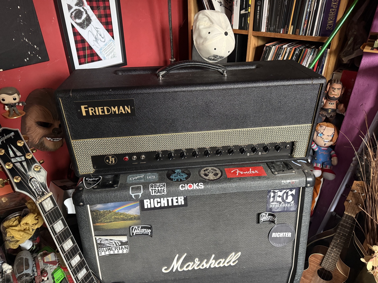 Metal Amp Rig by callummccaul featuring Friedman JJ-100 Jerry Cantrell Signature 100-watt 2-channel Tube Head and Marshall 1960A 4x12'' Cabinet